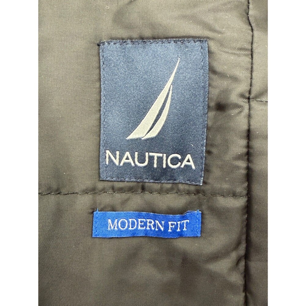 $395 NEW NAUTICA Mens 42L Black Soft Wool Modern Fit 38" Long OverCoat Jacket - Picture 4 of 10